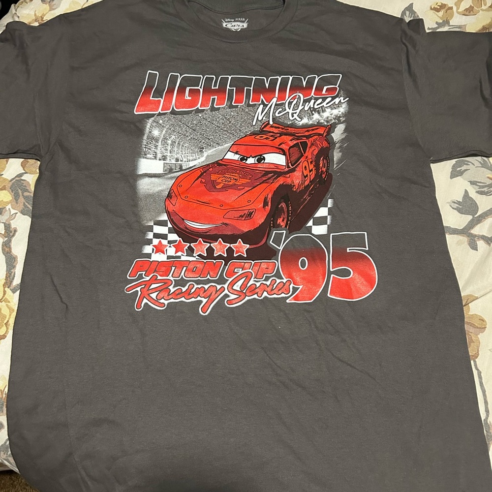 Gray Lightning McQueen Graphic T-Shirt